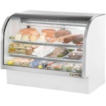 True TCGG-60-HC-LD - Curved Glass Deli Case, 60-1/4